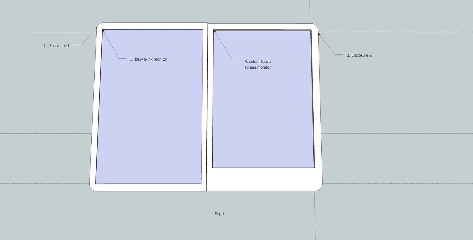 Figure 1 from the 2013 provisional: the combined two-panel tablet/e-reader module.